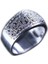 Açık Halka Hollow Flowers Yüzük Gümüş Kaplama Boyutu Ayarlanabilir. 9 (49MM) 2