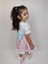 Dmını Bebe Yaka Arkası Fiyonklu Kız Çocuk Elbise, Kız Bebek Doğum Günü Elbise ID:126 1