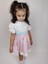Dmını Bebe Yaka Arkası Fiyonklu Kız Çocuk Elbise, Kız Bebek Doğum Günü Elbise ID:126 4