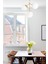 Eskitme Siyah Modern Akrobat Model Beyaz Glop Camlı Avize 2