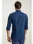 Slim Fit Lacivert Armürlü Gömlek 4