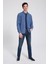 Slim Fit Mavi Kareli Ekoseli Gömlek 7HC02ORT09265 3