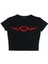 Clawed Heart Baskılı Siyah Crop 2