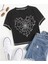 Heart Web Baskılı Ters Dikiş Siyah Crop 2