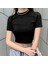 Düz Siyah Crop 1
