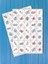 Çiçek Desenli Sticker - Çiçek Etiket 4 cm 70 Adet-M 1