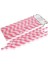 Pipet Kağıt Pembe-Beyaz Spiral Modeli - 25'li 20 cm 1