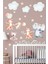 Hayvanlar Bulutlu Yıldızlı Duvar Sticker 70X100 cm 1
