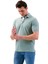 Çağla Yeşili Üzeri Beyaz Puantiyeli Polo Yaka Kısakol Pamuk Slim Fit Tişört 2