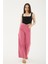 Yüksek Bel Geniş Paça Pantolon Fuşya / Fuchsia 3