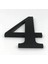 Kapı Numarası 20 cm No 4 Roma, Siyah Pleksi Kendinden Yapışkanlı 1
