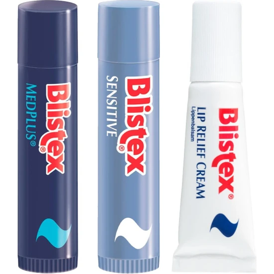 Blistex Medplus Stick 4,25 G + Sensitive + Çatlak Dudaklara Rip Relief SPF10 6ml