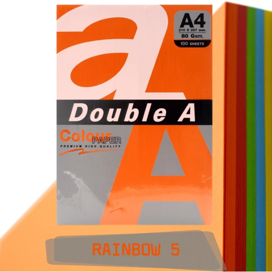 Double A Renkli Fotokopi Kağıdı A4 80 gr 100’lü