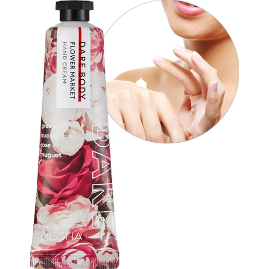 Missha Çarpıcı Kokulu, Nemlendirme Etkili El Bakım Kremi Dare Body Hand Cream (Flower Market)