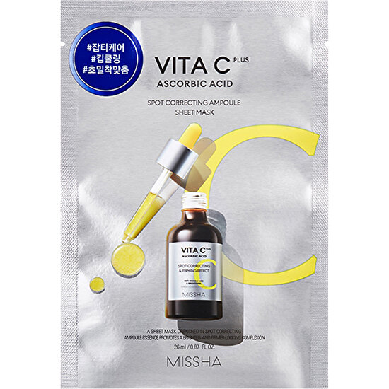 Mıssha C Vitaminli Leke Karşıtı Maske Vıta C Plus Spot Correcting Ampoule Sheet Mask