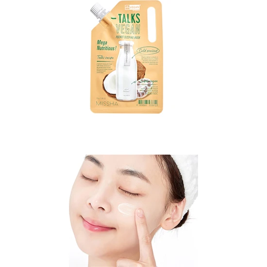 Besleyici&aydınlatıcı Vegan Uyku MASKESI10G Talks Vegan Squeeze Pocket Sleeping Mask Mega Nutritious