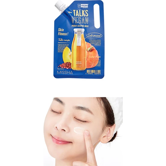 Sağlıklı Bir Görünüm Sunan Vegan Uyku Maskesi Talks Vegan Squeeze Pocket Sleeping Mask(Skin Fitness)