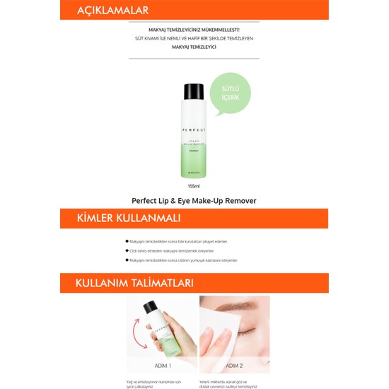 Missha Perfect Lip & Eye MakeUp Remover Fiyatı