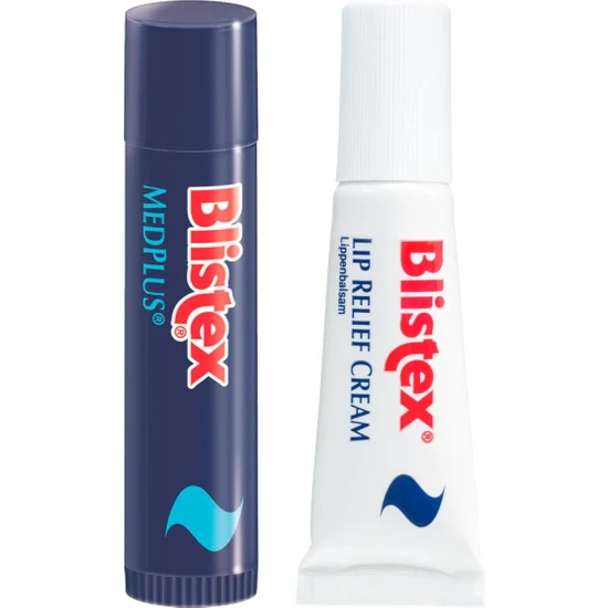 Blistex Kuru ve Çatlamış Dudaklara Onarıcı ve Ferahlatıcı Dudak Bakım Kremi- Med Plus Stick 4.25g.+ Kuru ve Çatlamış Dudaklar İçin Onarıcı ve Rahatlatıcı Dudak Bakım Kremi- Lip Relief Cream SPF15 6ml