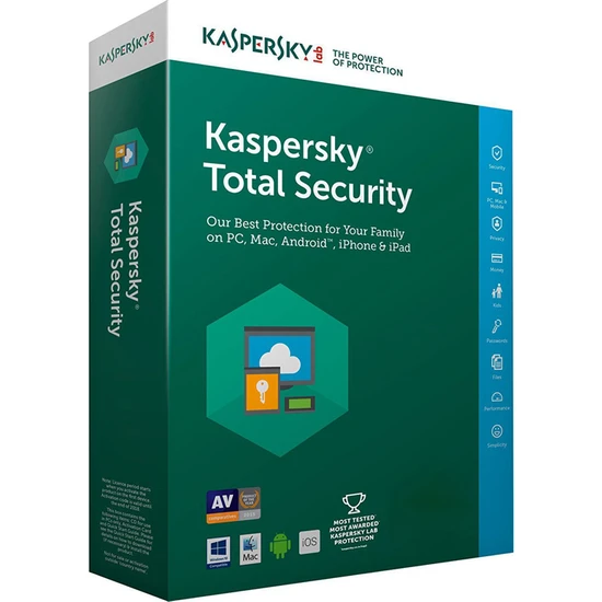 Kaspersky Total Security | 1 Kullanıcı Dijital Lisans Anahtarı | Resmi Bayi Orijinal Lisans