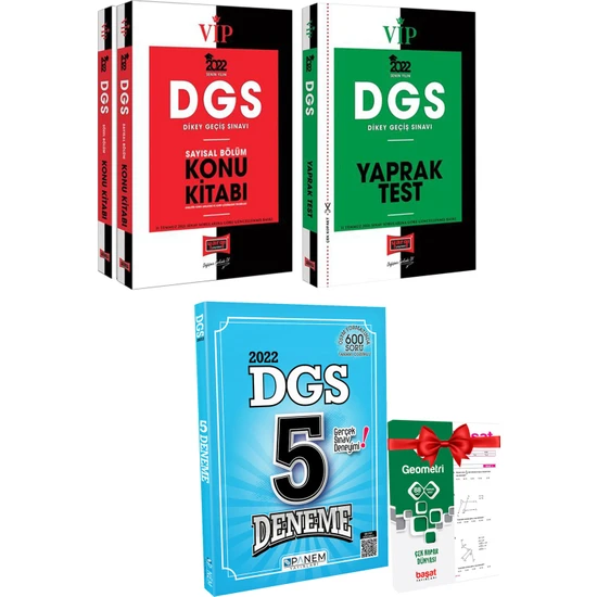 Yargı Yayınevi DGS Konu Anlatım+DGS Yaprak Test+Panem DGS 5 Deneme+Geometri Yaprak Test