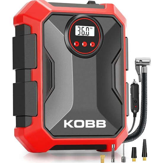 Kobb KB200 12VOLT 150 Psı Ayarlanabilir Dijital Basınç Göstergeli Hava Lastik Şişirme Pompası