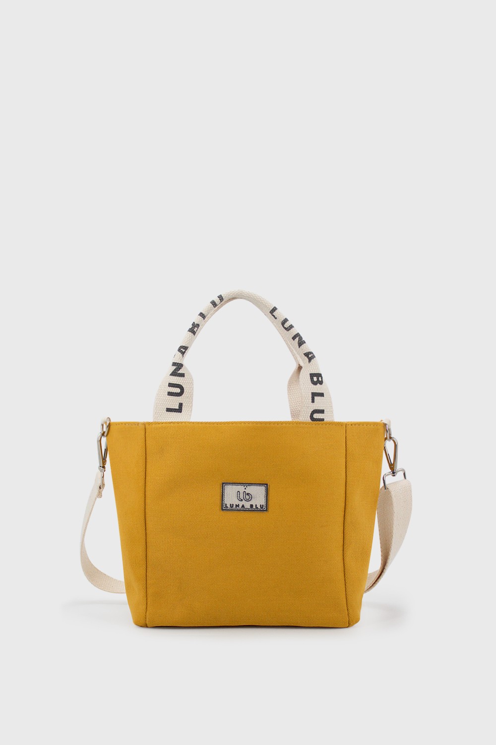 Lunablu Kadın Sarı Mini Kanvas Kumaş Tote Çanta