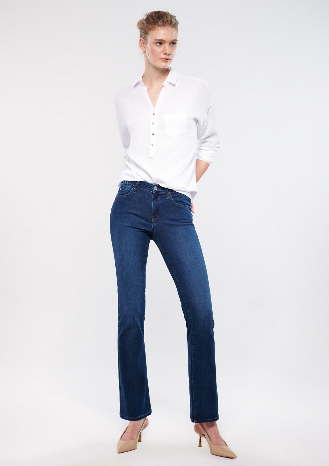 Mavi Molly Gold Klasik Koyu Mavi Jean Pantolon 1013684068 görsel 2