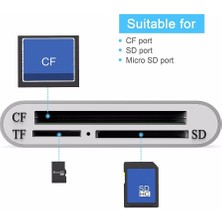 Teenspirit Bakeey USB 3.0 Tip C Yüksek Hızlı Cf Sd Tf Mikro Sd Kart Mikro Sd Akıllı Hafıza Kartı Okuyucu Otg Adaptörü (Yurt Dışından)