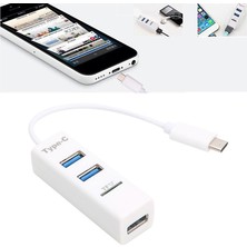 Teenspirit Bs 3 Bağlantı Noktalı USB C Hub C Tipi Ayırıcı, Dizüstü Bilgisayar Aksesuarları İçin Tf Kart Okuyuculu (Yurt Dışından)