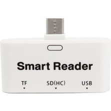 Teenspirit USB Hafıza Kartı İçin 3ın1 Tc Yüksek Hızlı Hafıza Kartı Otg Okuyucu Adaptörü (Yurt Dışından)