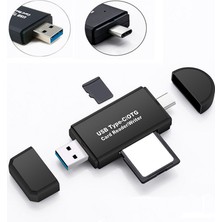 Teenspirit USB 3 0 Sd Kart Okuyucu Yüksek Hızlı Otg Sd Tf Kart Okuyucu Tip C Android Bilgisayar İçin Hafıza Kartı İçin Çok Fonksiyonlu (Yurt Dışından)