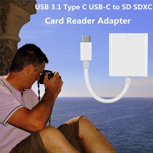 Teenspirit Yüksek Hızlı USB 3.1 Tip C USB - C - Sd Sdxc Kart Okuyucu Mini Adaptör Macbook/pro Hafıza Kartı Adaptörü (Yurt Dışından)