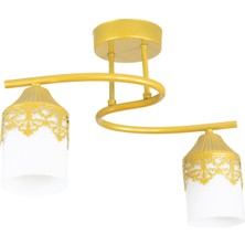 Lambadar Plafonyer Modern S Model Gold Avize