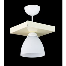 Lambadar Üçlü Dikdörtgen Krem Spor Model Modern Avize