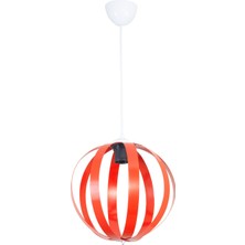 Lambadar Kırmızı Şerit Dünya Model Sarkıt Avize