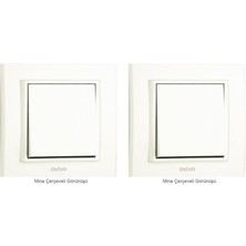 Ovivo Mina Beyaz Anahtar Çerçeve Dahil (2 Adet)