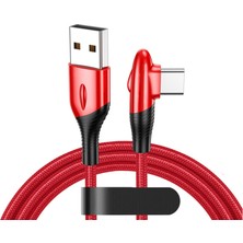 Landu Hızlı USB Kablo Ağır Dermi Şarj Senkronizasyon Şarj Cihazı Typec 90 Derece Açısı (Yurt Dışından)