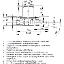 Dallmer Tip 42 10X10CM 50'lik Yan Çıkışlı Lağım Kanalizasyon Pis Koku Önleyici Sifonlu Izolasyonlu Yer Banyo Duş Için Gider Süzgeci