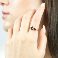 Jewel By Aila Puzzle Gold Kaplama Ayarlanabilir Gümüş Yüzük