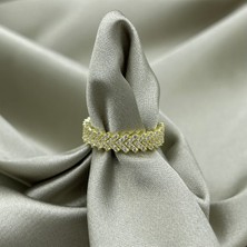 Jewel By Aila Maria Gold Kaplama Ayarlanabilir Gümüş Yüzük