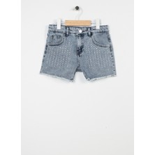 Koton Normal Bel Normal Indigo Kız Çocuk Şort 3SKG40031AD10