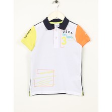 U.S. Polo Assn. Baskılı Beyaz Erkek Çocuk T-Shirt Keld