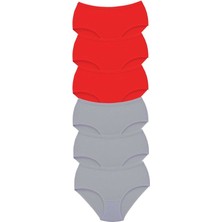 Royaleks 6 Adet Tutku Kadın Yüksek Bel Bato Kalın Lastik Külot S6