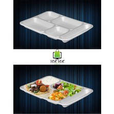 Yok Yok Ambalaj 5 Gözlü Köpük Tabak 50 Adet