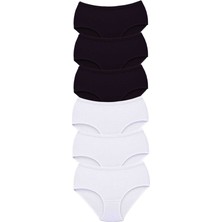 Royaleks 6 Adet Tutku Kadın Yüksek Bel Bato Kalın Lastik Külot S4