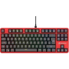 GameBooster GM06B Plus Rainbow Aydınlatmalı  TKL Mekanik Red Switch Oyuncu Klavyesi