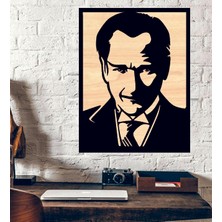 Atatürk  Ahşap Duvar Tablo
