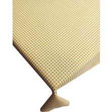 Stay Home Dertsiz Masa Örtüsü Mini Piti Kare Sarı