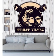 Halter Bodybuilding Ahşap Duvar Tablo
